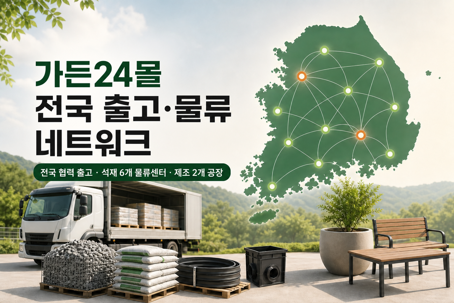 가든24몰 전국 출고·물류 네트워크